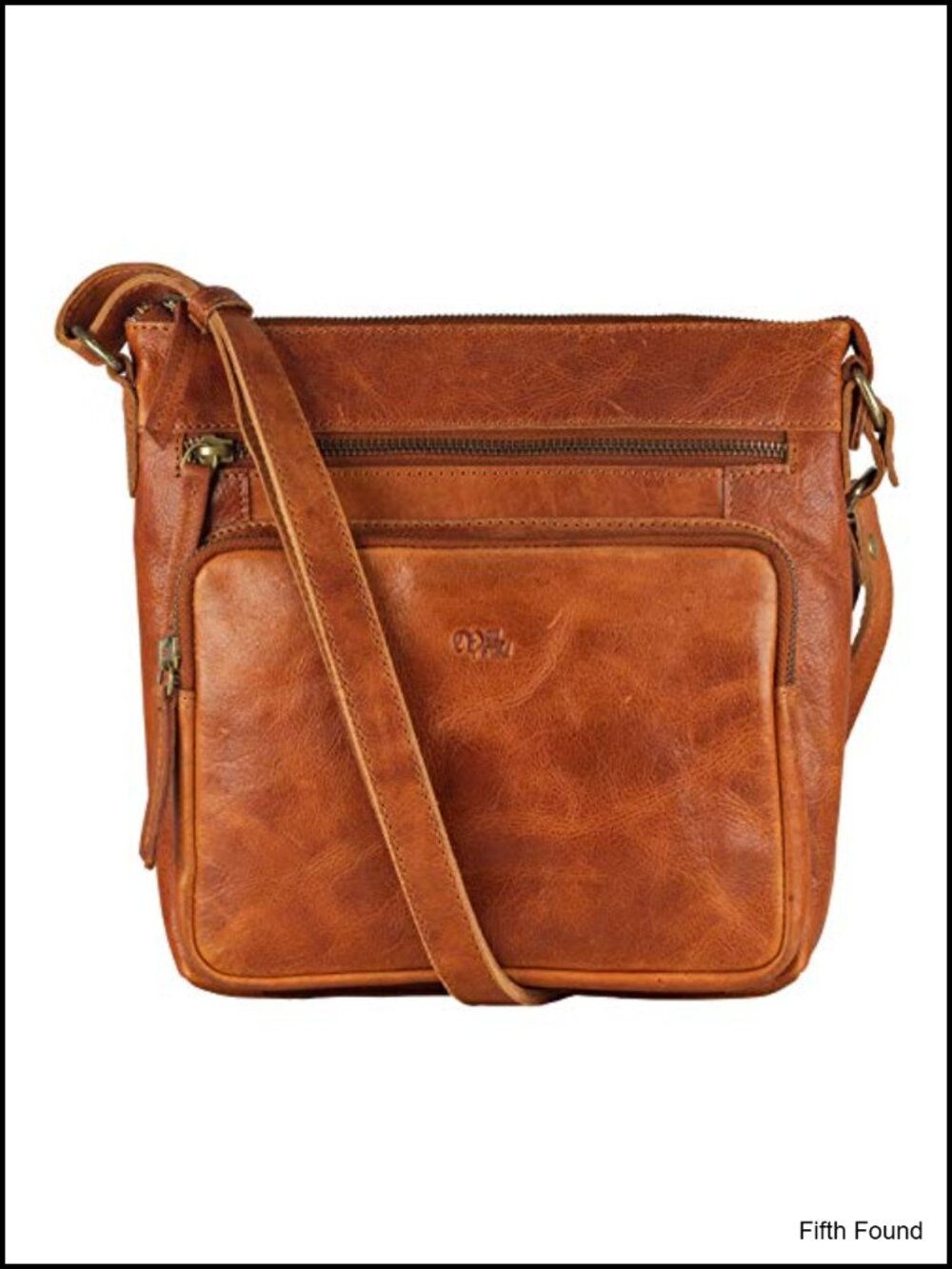 Genuine Leather Crossbody Bag, RFID Blocking, 8 Card Slots